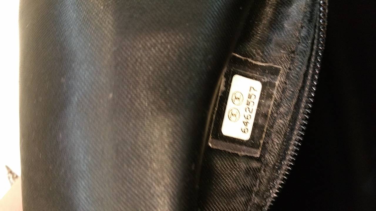 1994s Chanel black leather bag 2