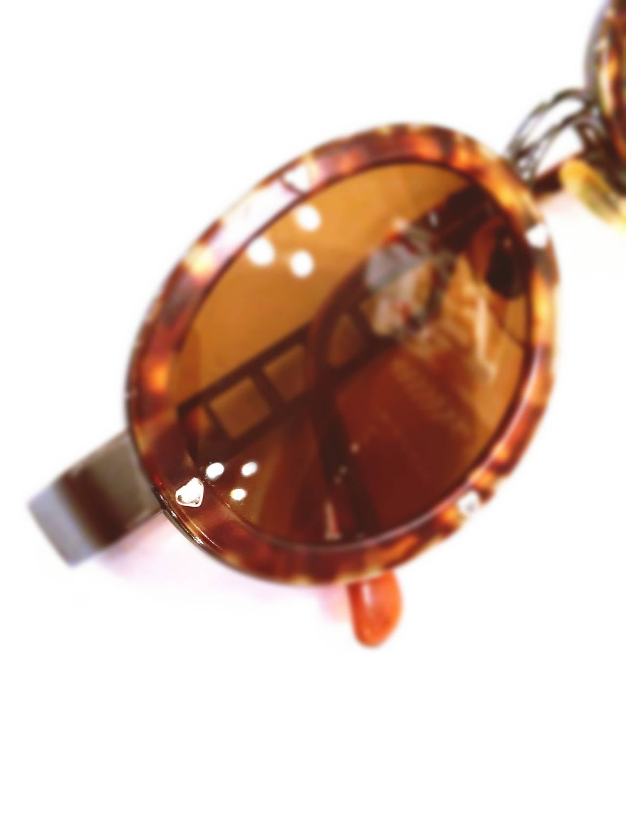 1990s Moschino Vintage brown sunglasses