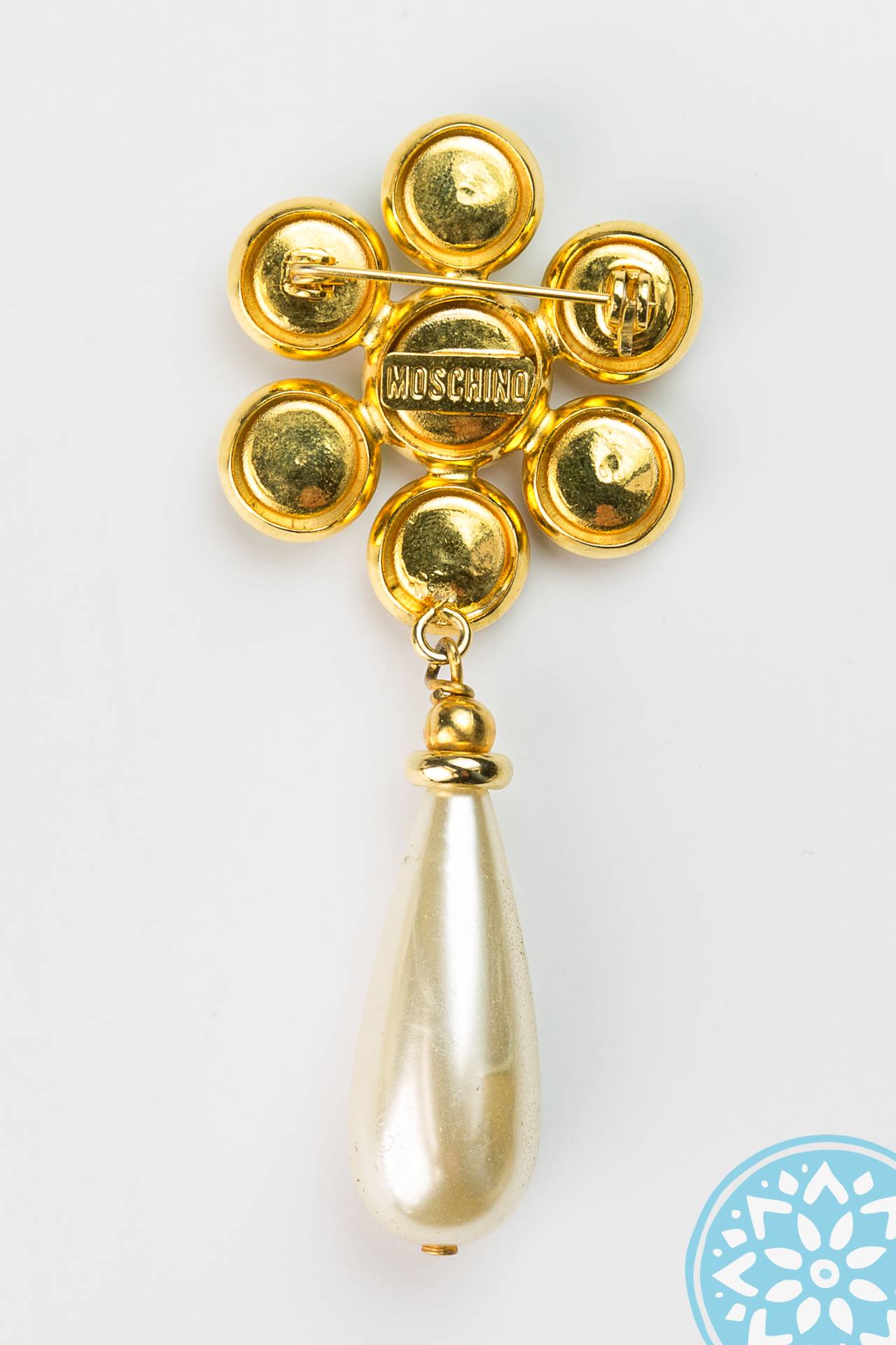 1970s Moschino Flower Brooch