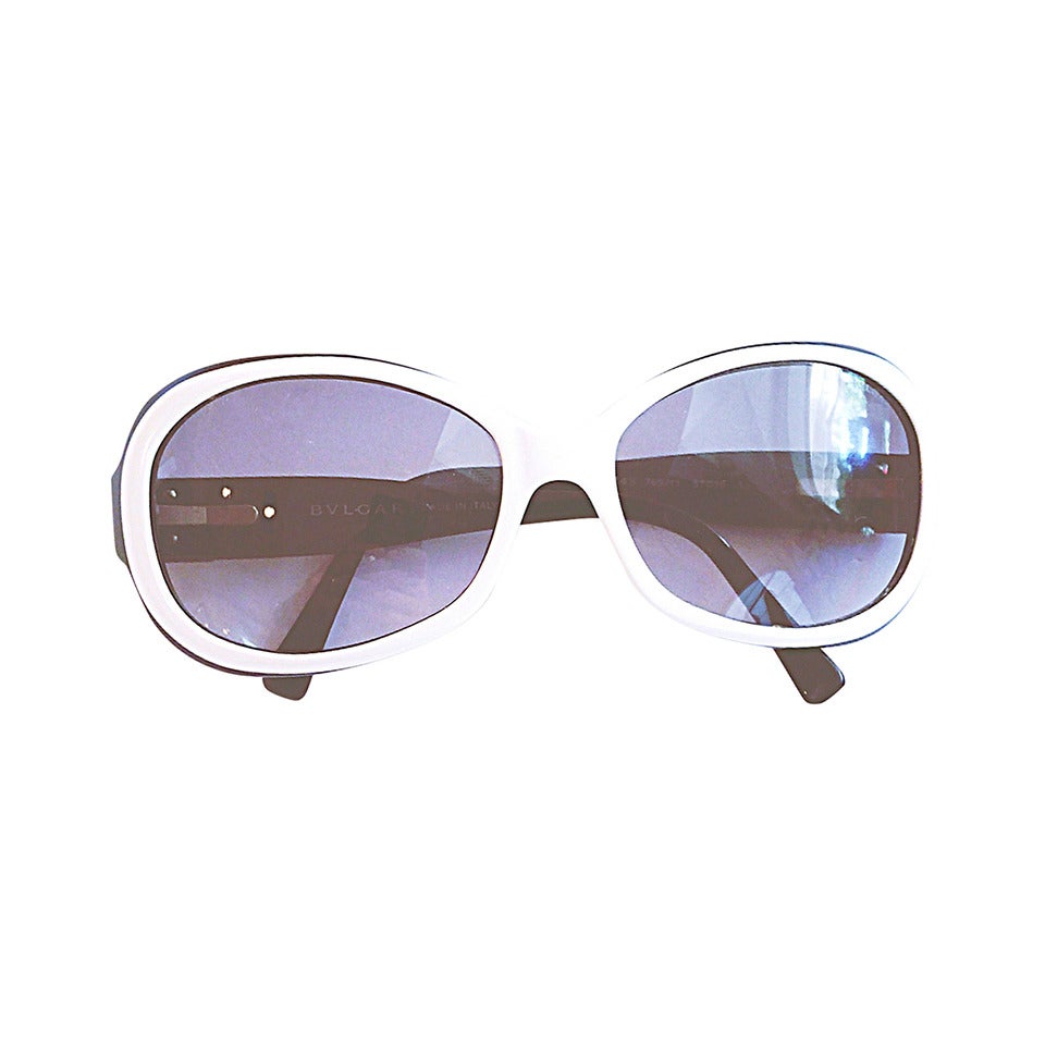 1990s Bulgari Sunglasses black/white