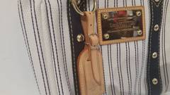 2000s Louis Vuitton Cabas PM Navy Striped Antigua Bag