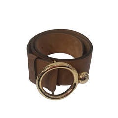 1970s Moschino Brown leather belt