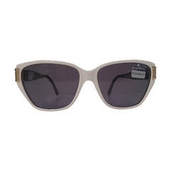 1970s Yves Saint Laurent White & Black sunglasses