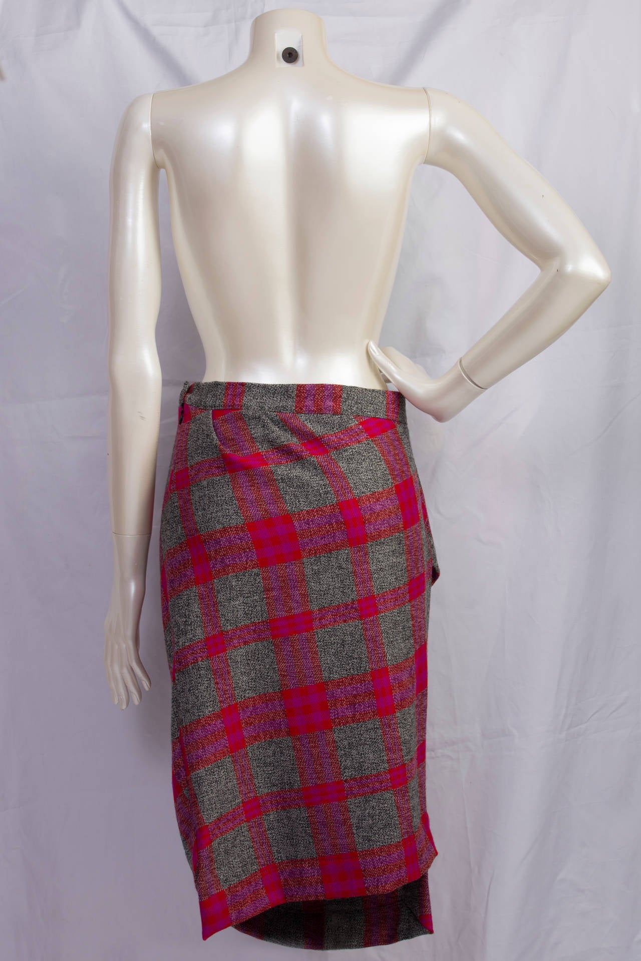 2000s Vivienne Westwood muliticolour asymmetric skirt