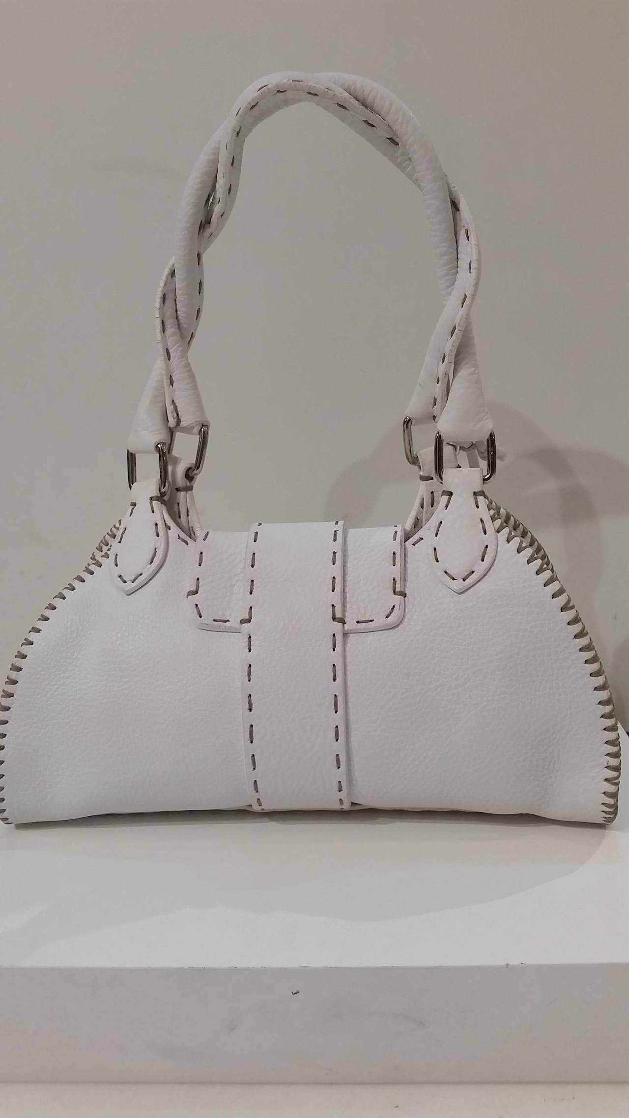 Women's 2000s Fendi Selleria Limited edition white bag Sterling