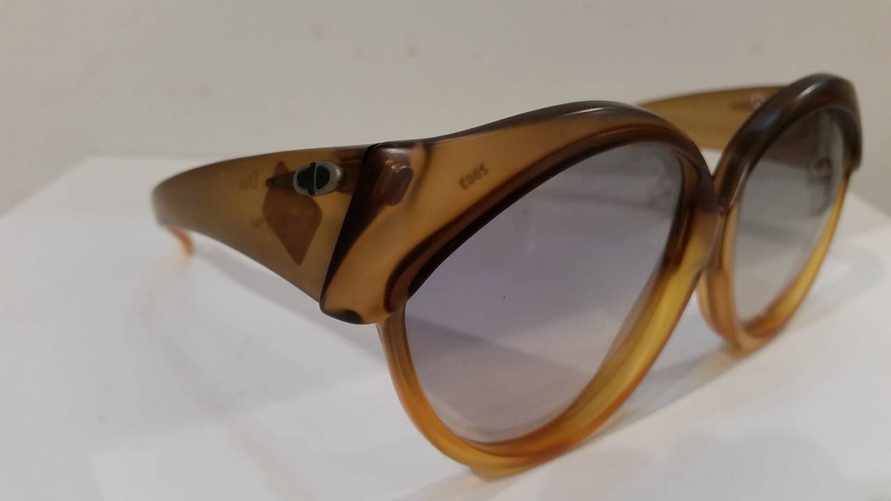 1980s Christian Dior brown sunglasses In New Condition In Capri, IT