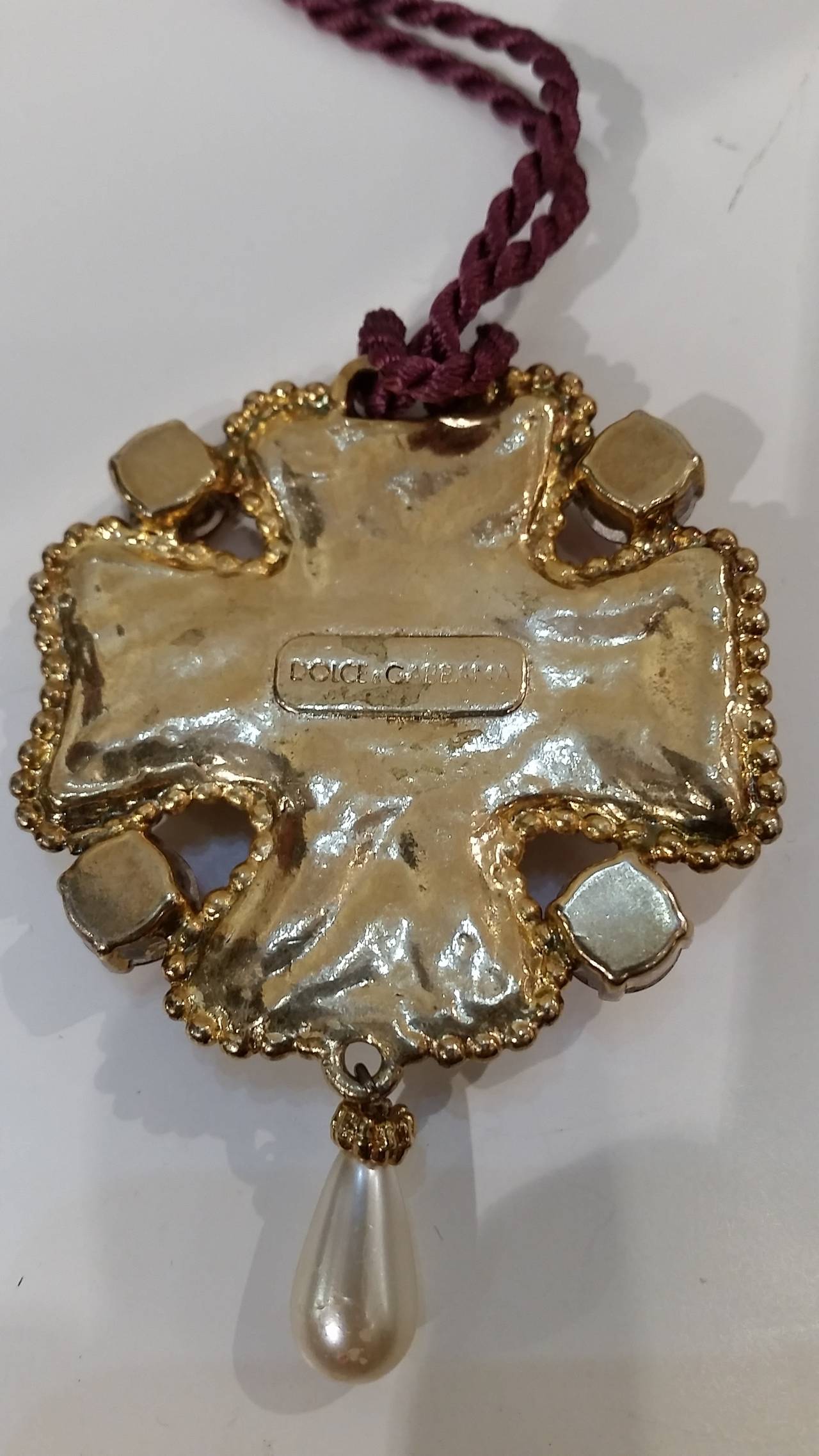 1990s Dolce & Gabbana Necklace with Maltese cross In New Condition In Capri, IT