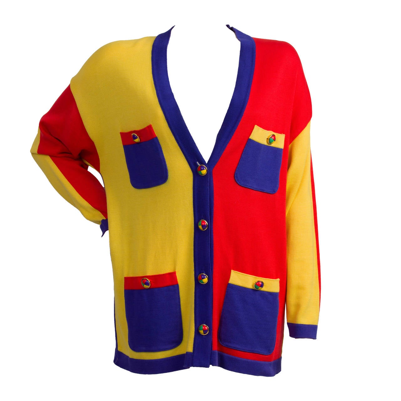 1980s Escada by Margaretha Ley Multicolour Cardigan