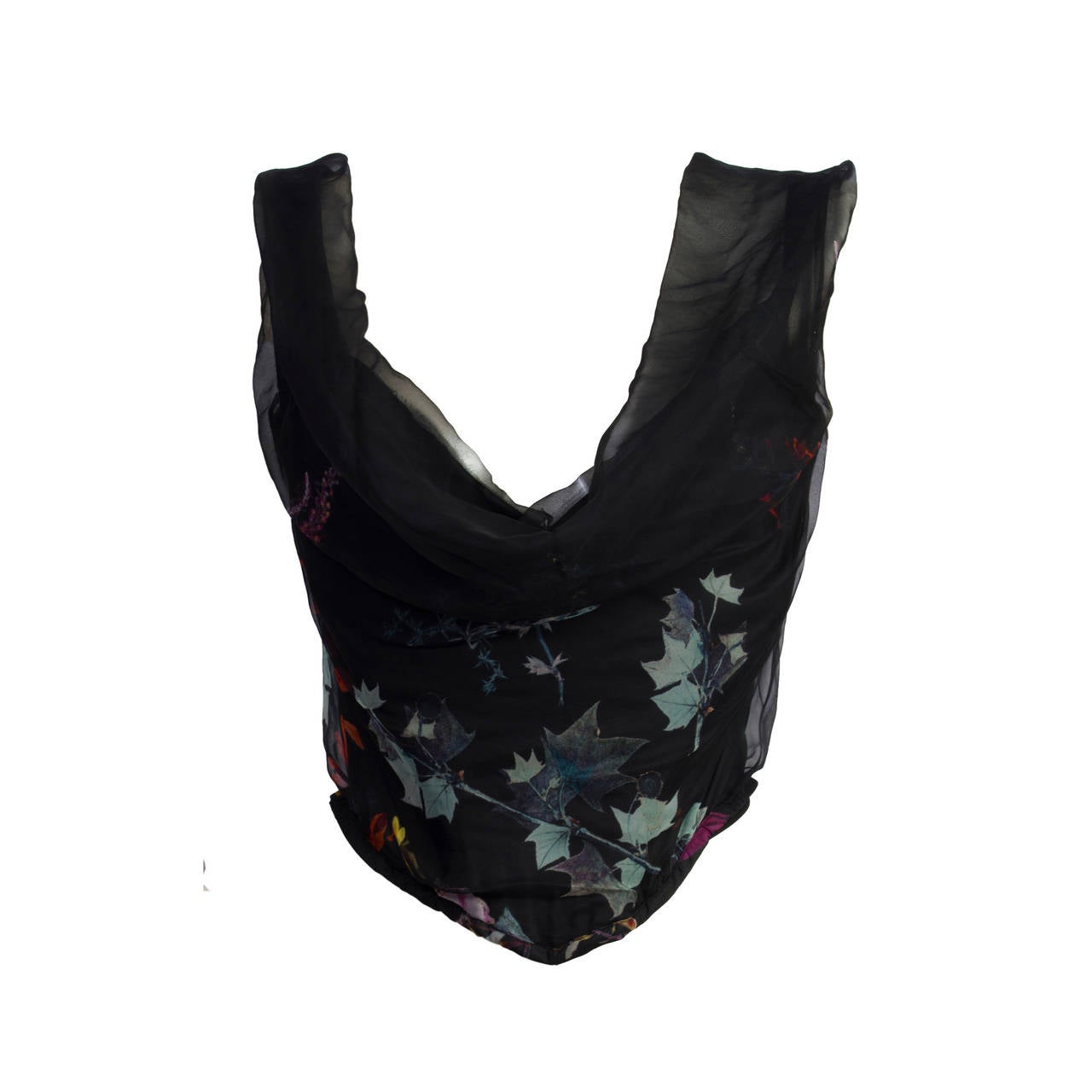2000s Vivienne Westwood flowered corset