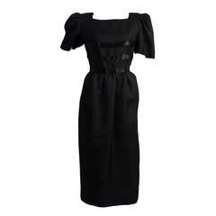 1980s Renato Balestra Black dress 1