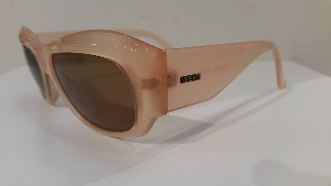 1980s Gianni Versace peach sunglasses never used