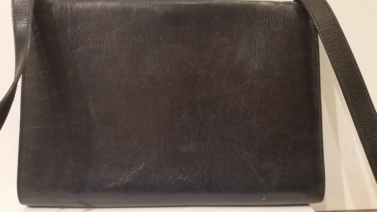 1960s Fendi black Leather shoulder bag 2