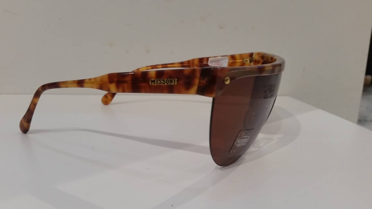 Brown 1980s Missoni Tortoise Sunglasses