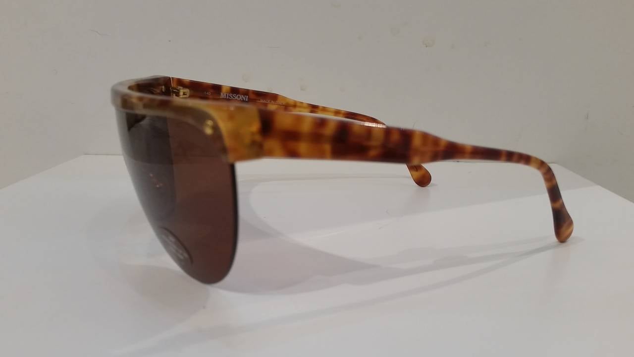 1980s Missoni Tortoise Sunglasses In New Condition In Capri, IT