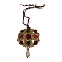 1990s Dolce & Gabbana Necklace with Maltese cross