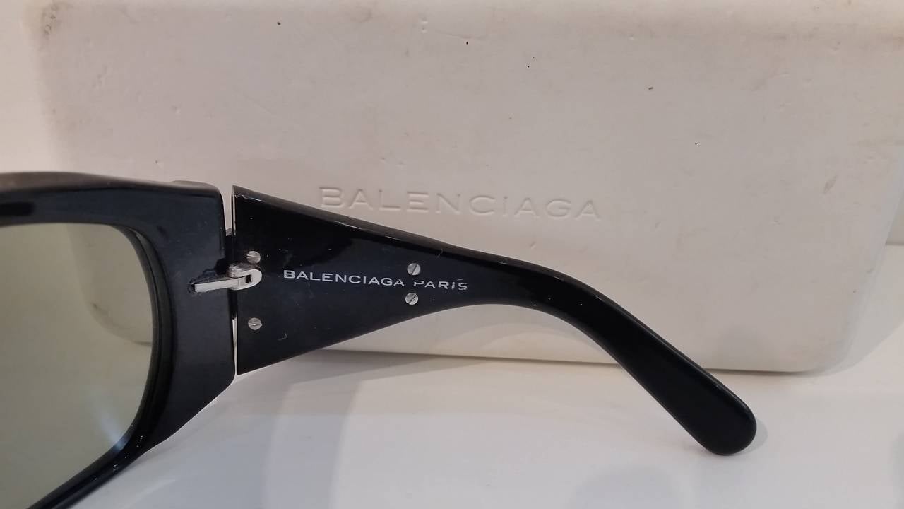 Black 2007s Balenciaga over sized sunglasses