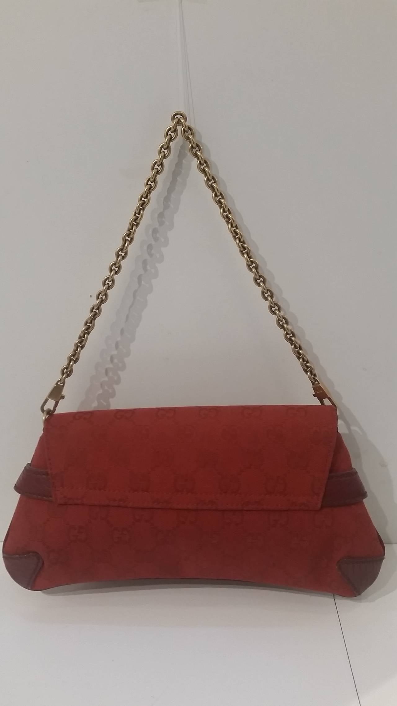 1970s Gucci red bag clutch at 1stDibs