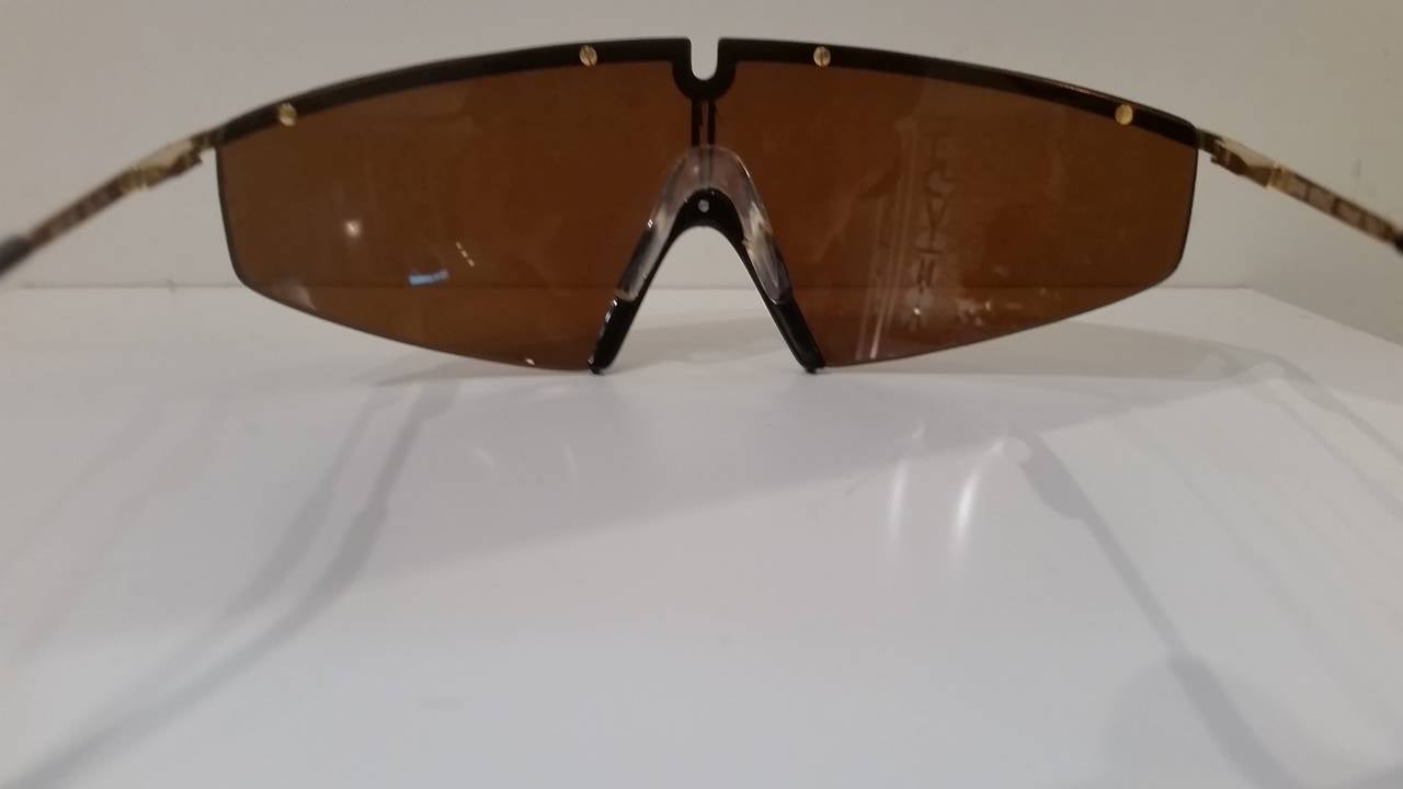 1980s Gianni Versace Brown tortoise sunglasses 1