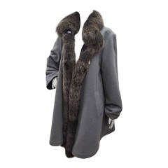 2015s Totally Handmade Grey Coat with Fox Fur