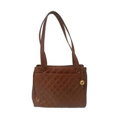 1991s Chanel brown leather bag