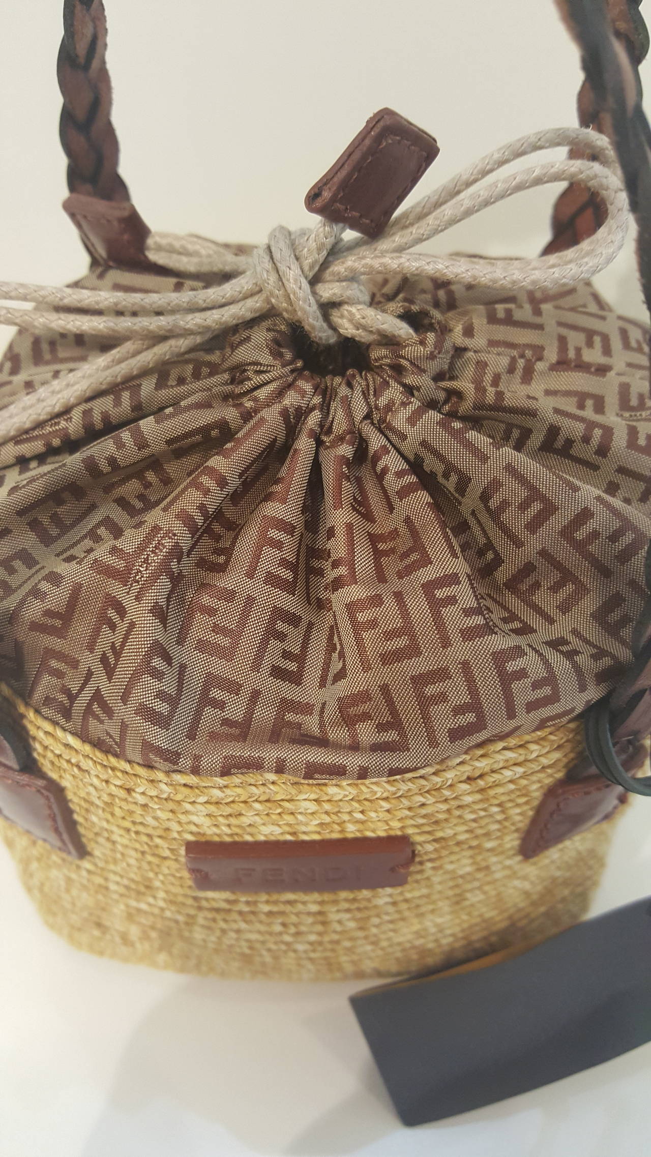 2000S Fendi straw small bag at 1stDibs
