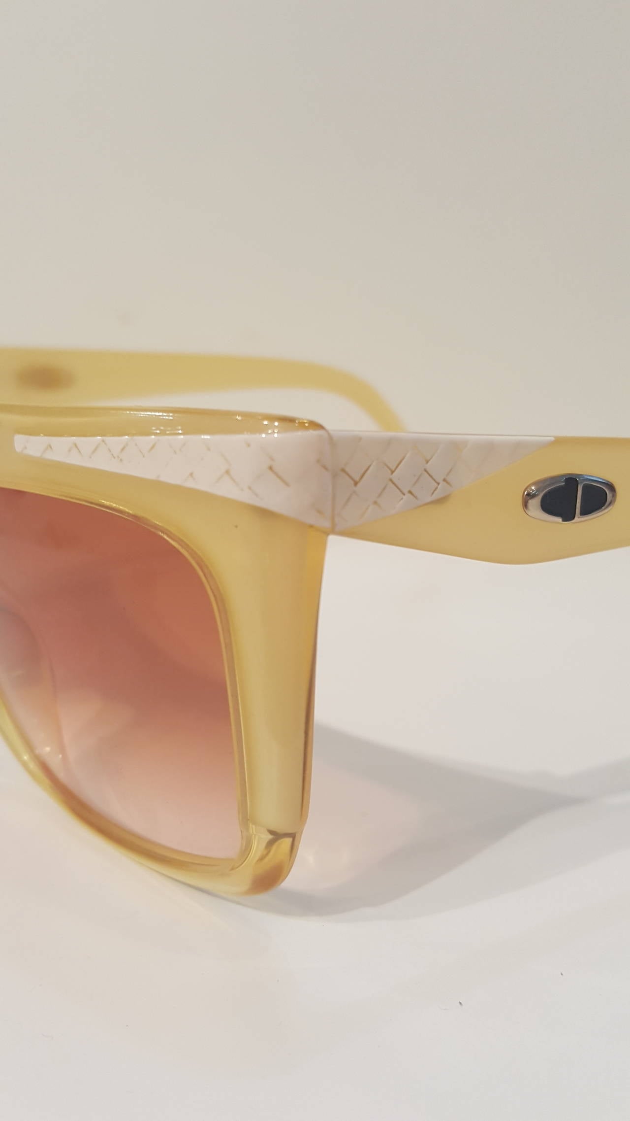 1980s Christian Dior yellow sunglasses 1