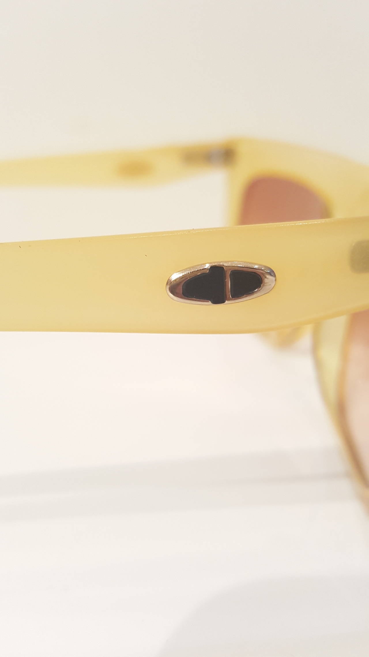 Women's 1980s Christian Dior yellow sunglasses