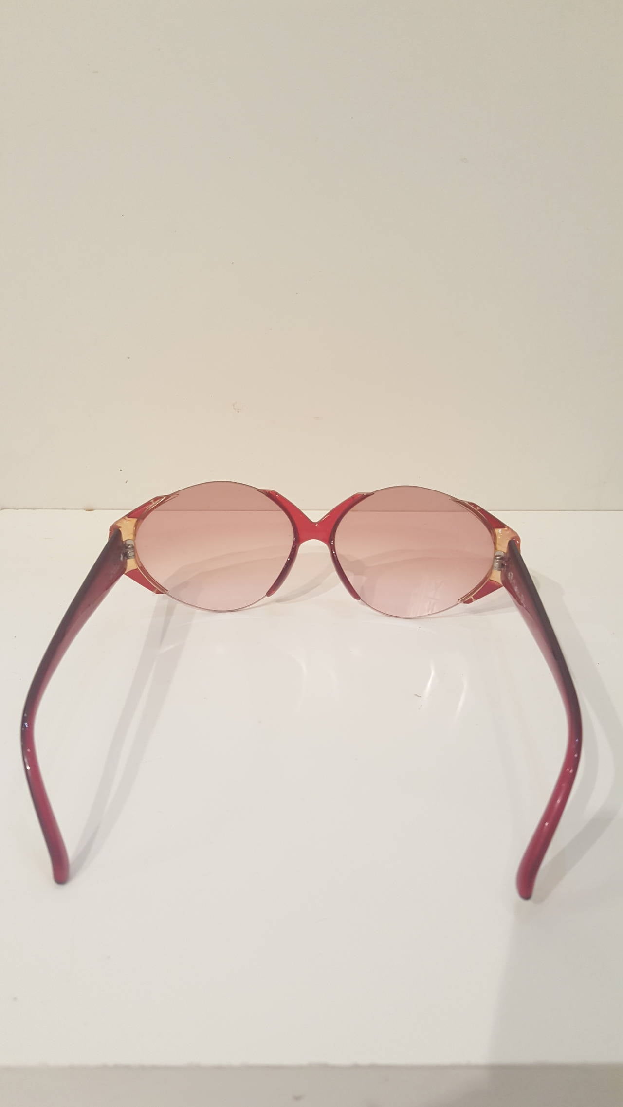 Women's 1980s Christian Dior red sunglasses