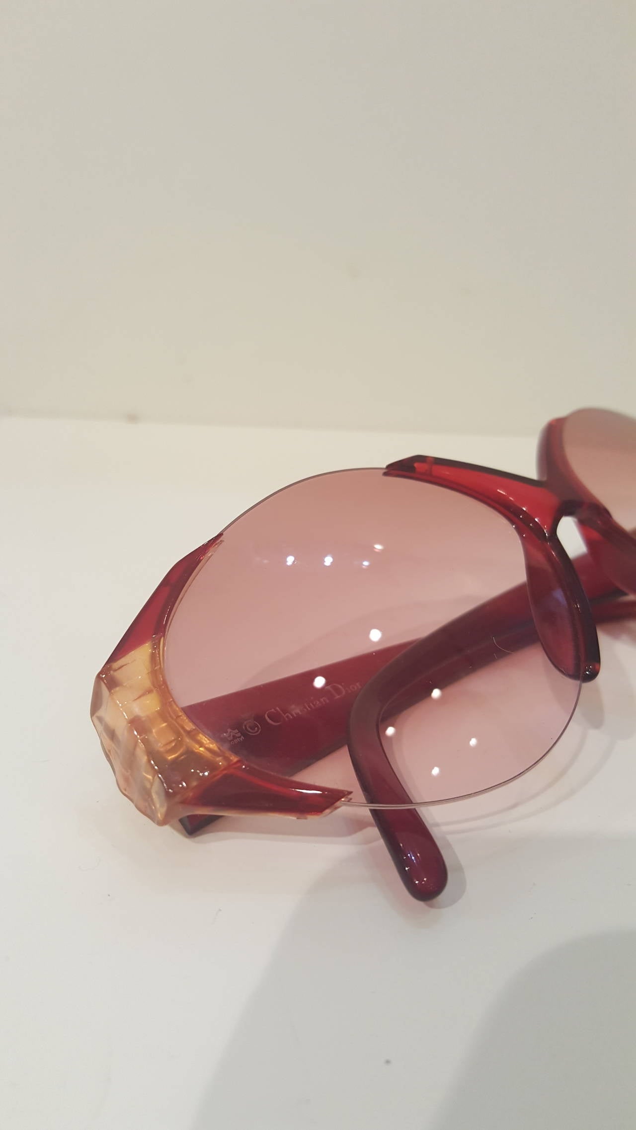 1980s Christian Dior red sunglasses 1