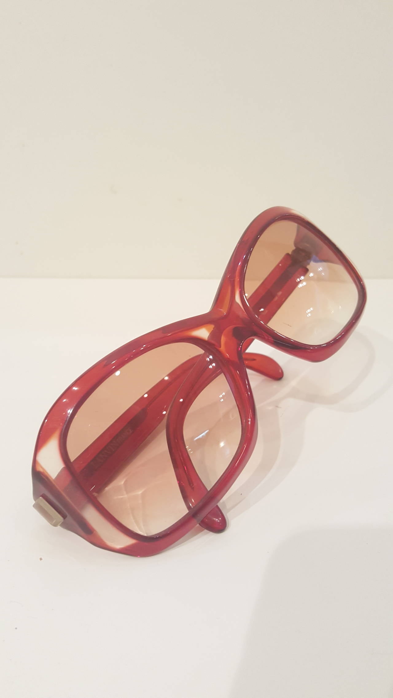 1980s Lanvin red sunglasses 1