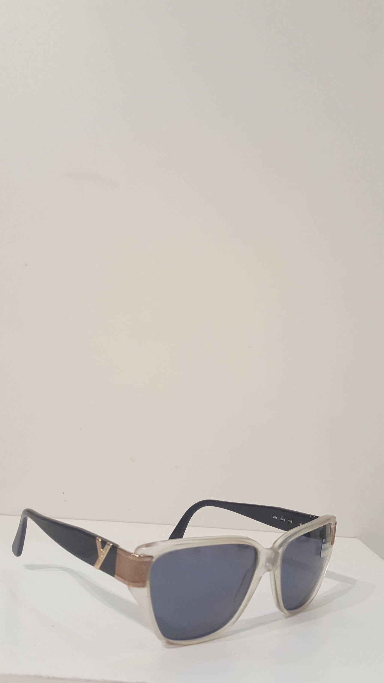 Gray 1970s Yves Saint Laurent multicolour sunglasses