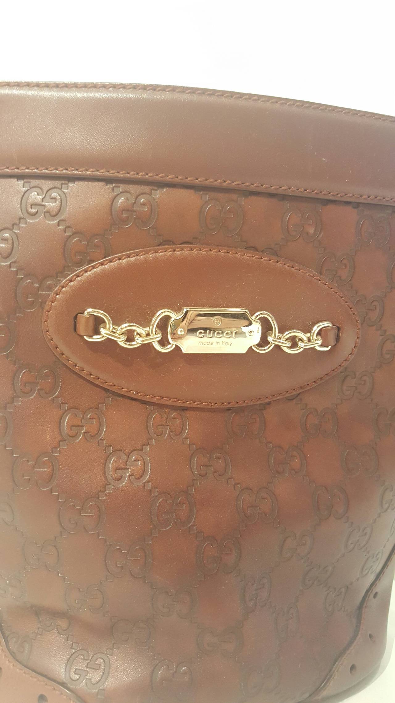 Brown 1990s Gucci brown leather bag