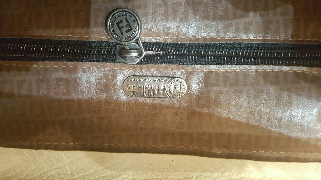 Women's 1970s Fendi white clutch
