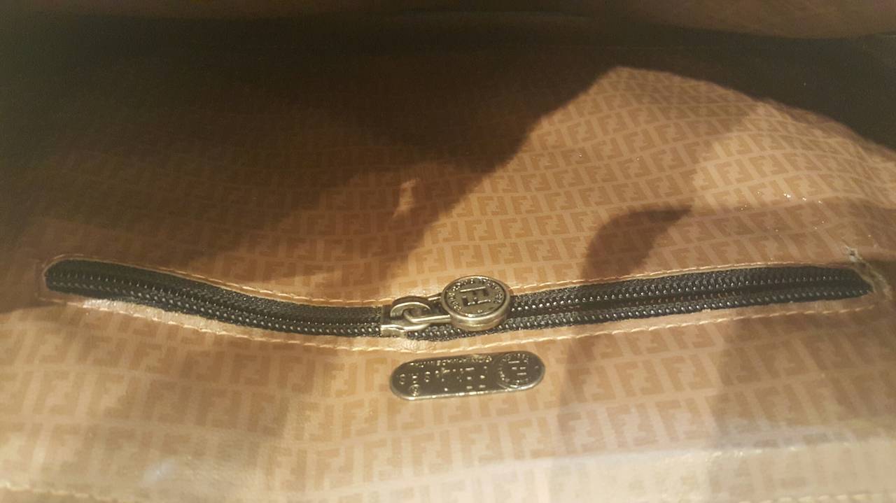1970s Fendi white clutch croco stamp