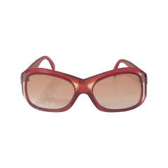 1980s Lanvin red sunglasses