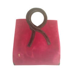 Retro 1980s Roberta di Camerino Red bag with Black logo