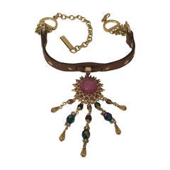 Vintage 1980s Dolce & Gabbana multicolour collar