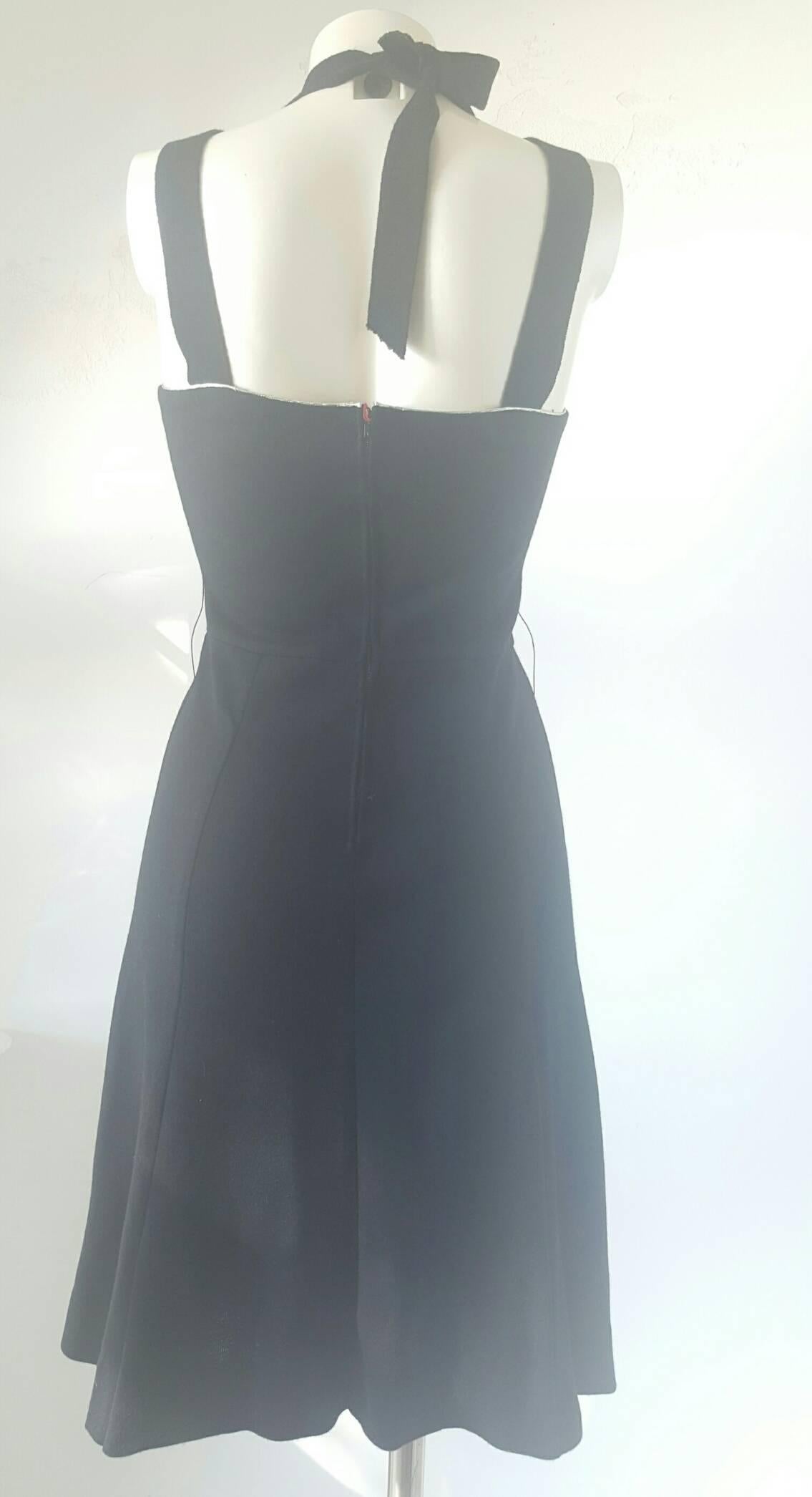 Women's 1990s Lanvin Black wool dress