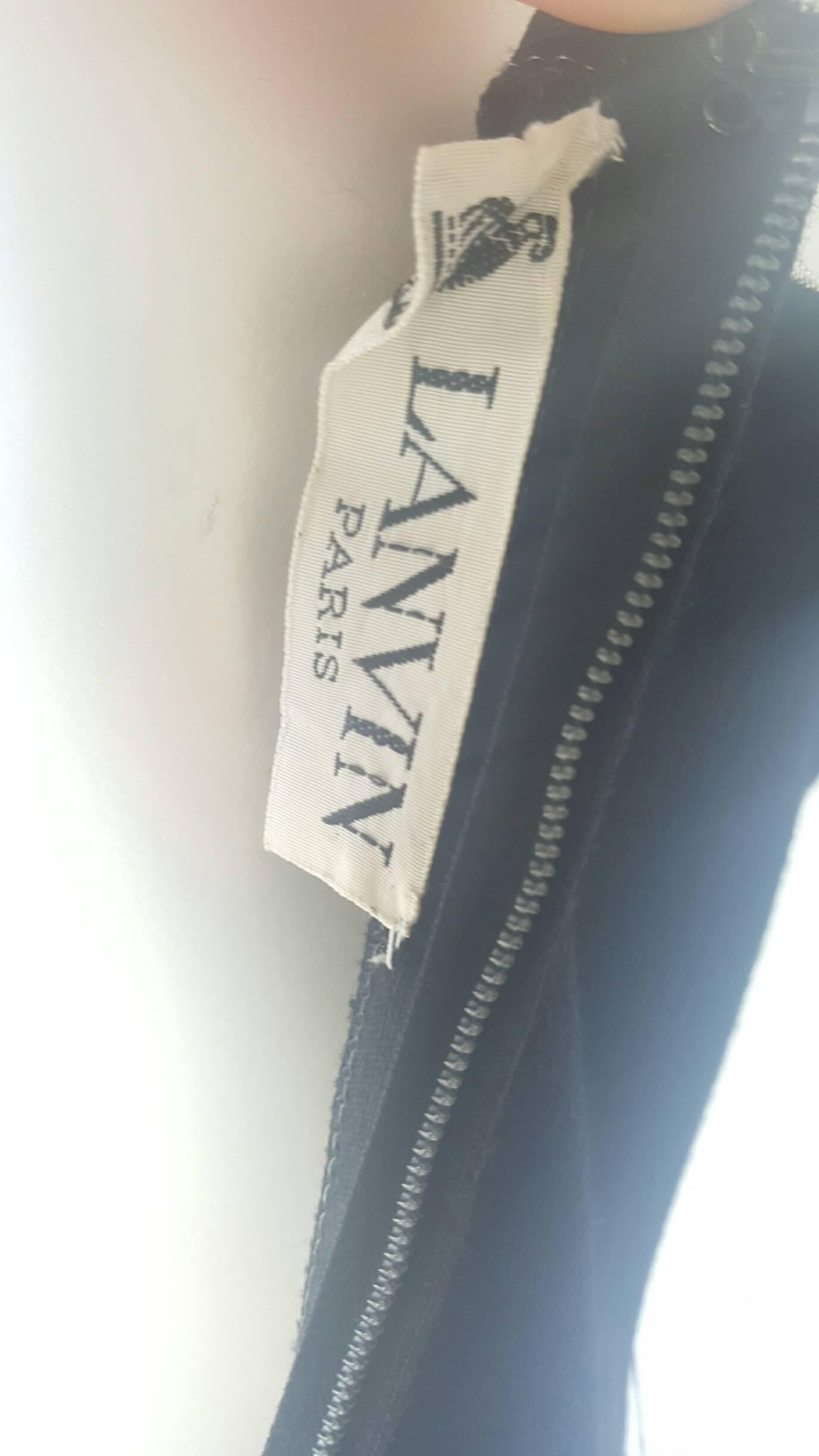 1990s Lanvin Black wool dress In Excellent Condition In Capri, IT