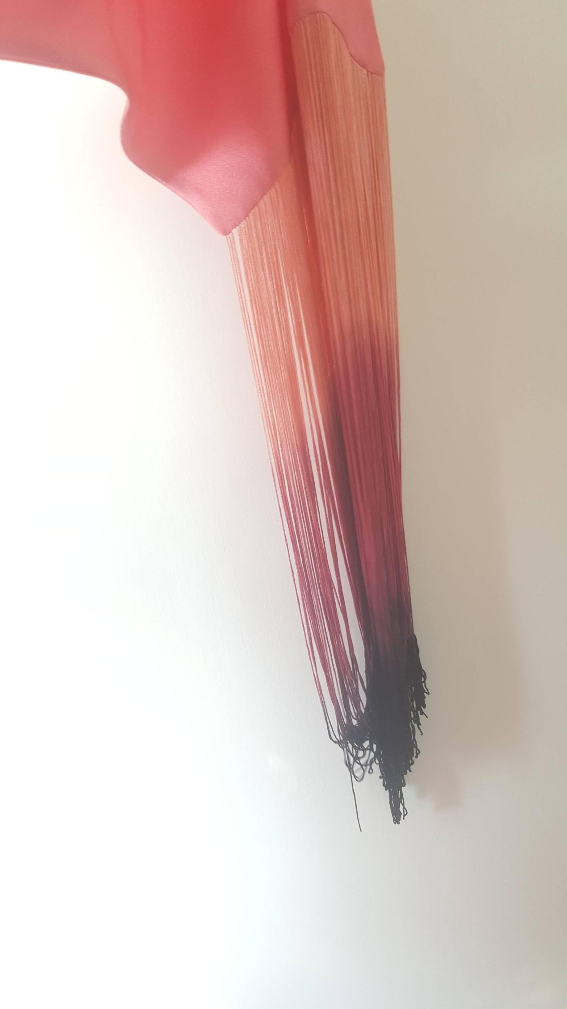 Women's 1990s Alexander McQueen pink dress with fringes