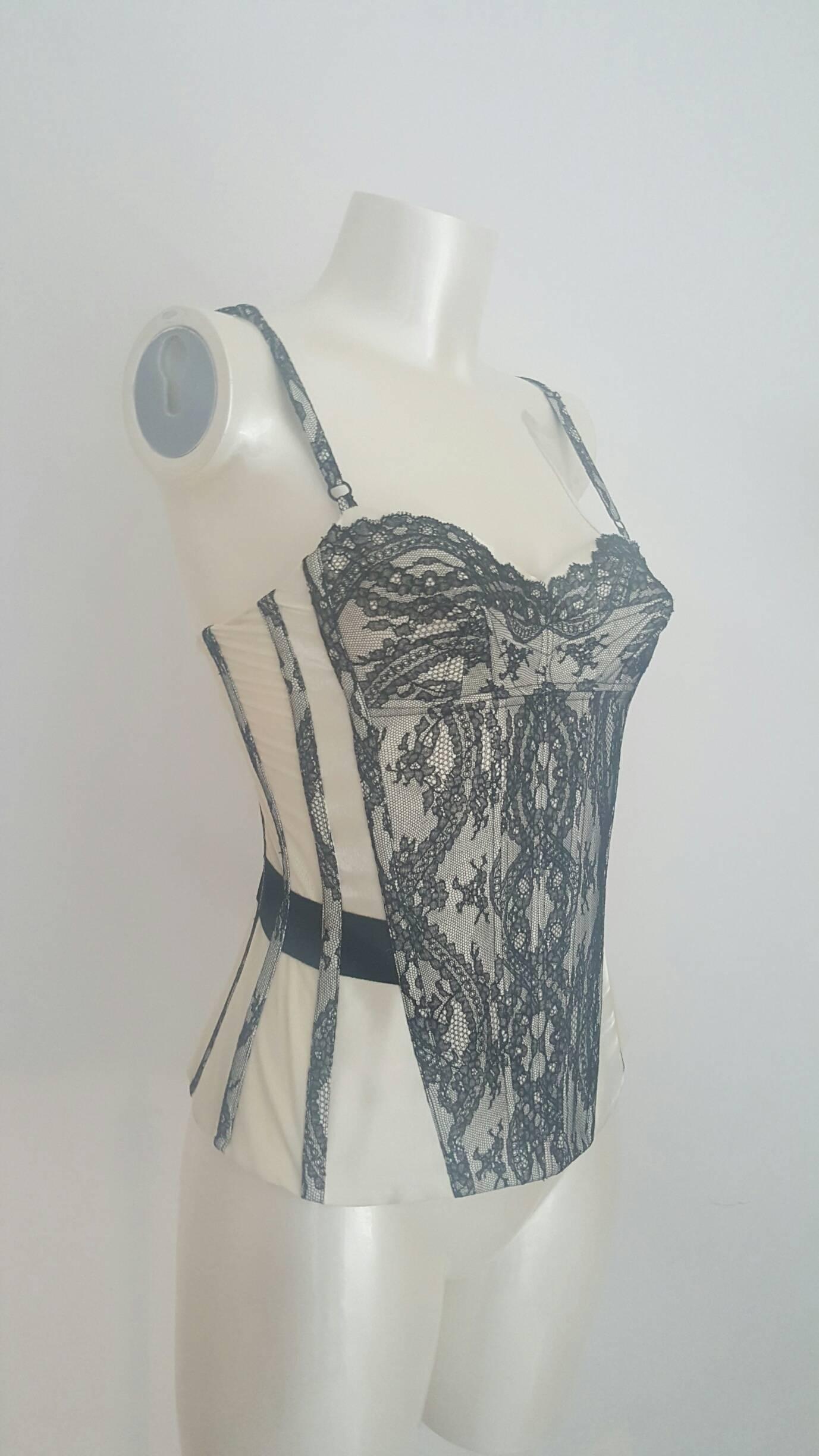 Women's 2000s Balenciaga black and white corset NWOT