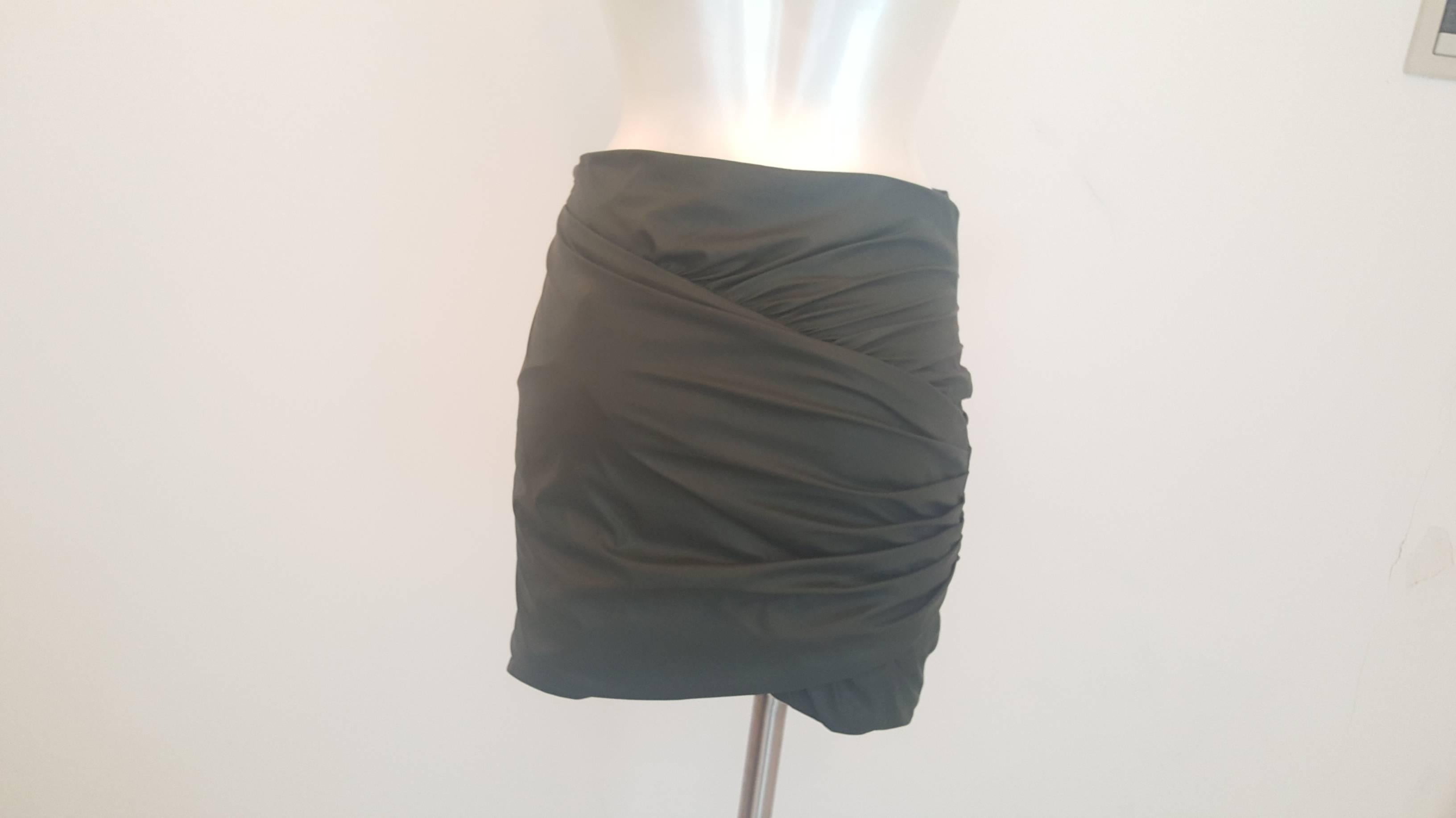 2000s Msgm dark green skirt NWOT In New Condition In Capri, IT