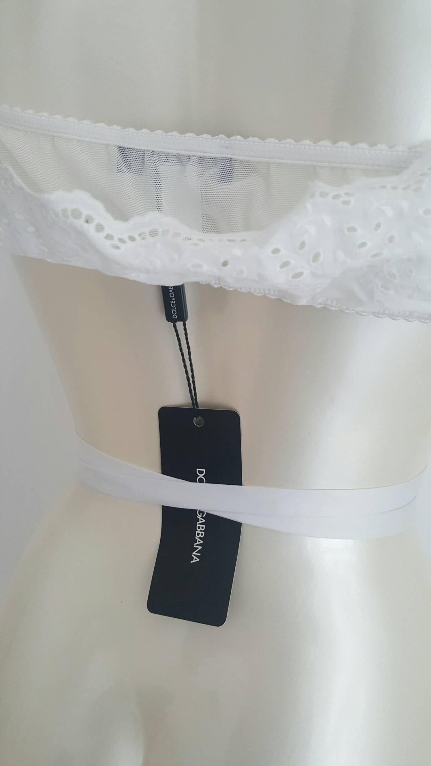 Women's 2000s Dolce & Gabbana white bra NWOT For Sale