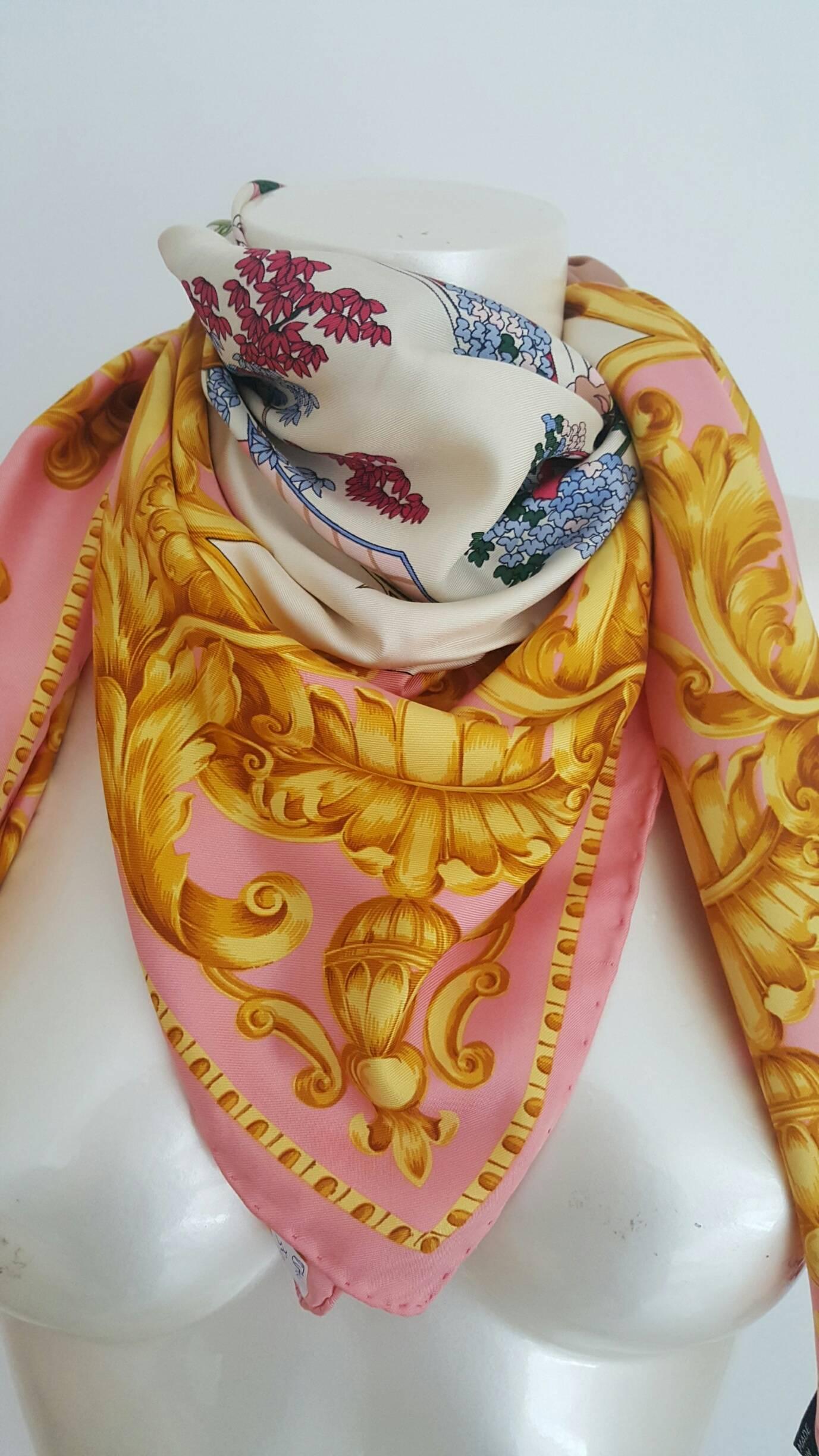 1990s Gianfranco Ferre multicolour foulard made in france in 100% Silk