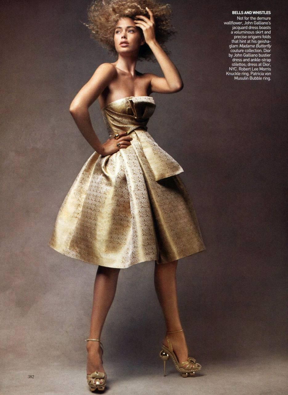 2007 Christian Dior Gold Brocade Dress 3