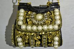 2014 Dolce & Gabbana Small Sicily bag with pearls