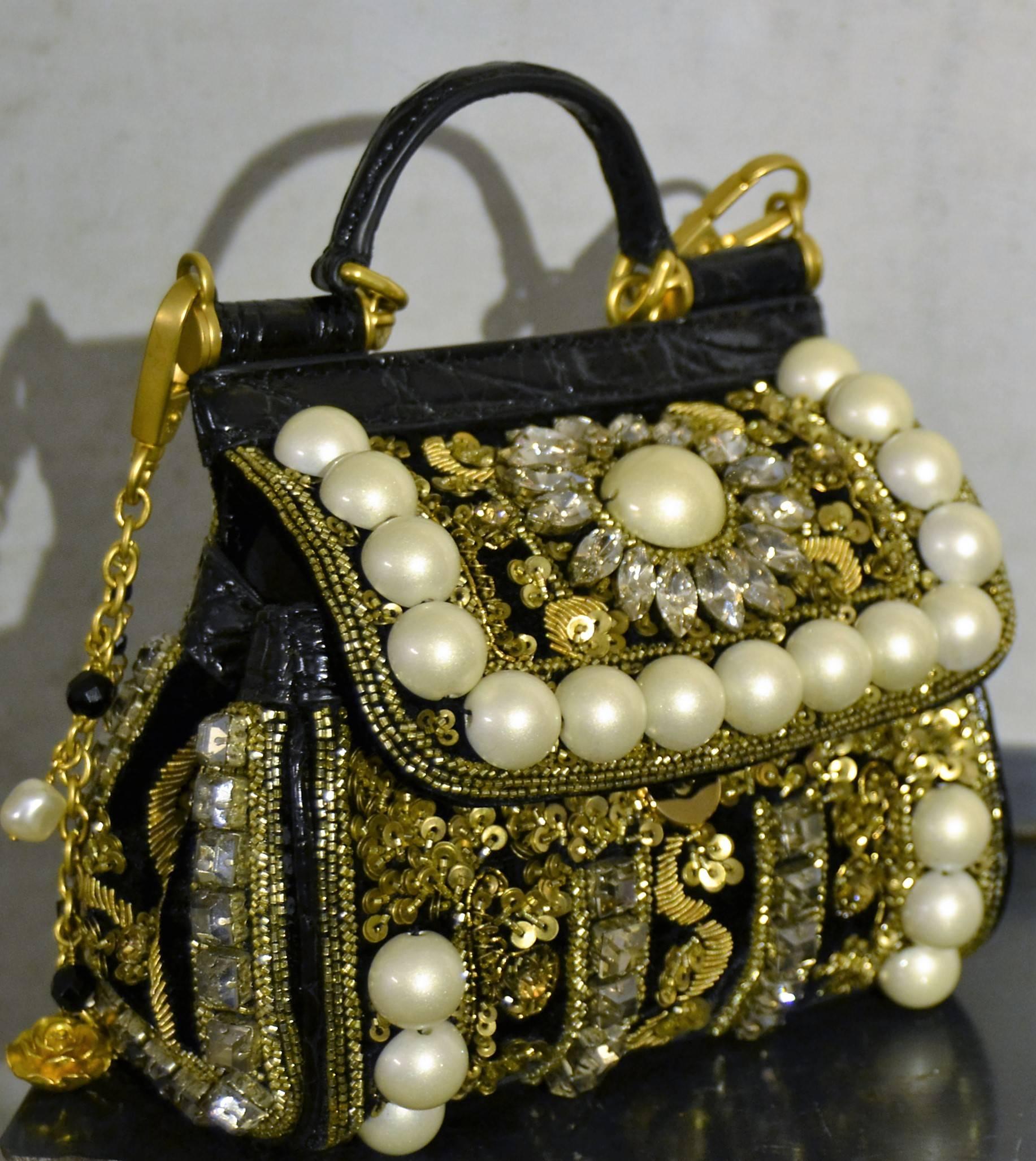 2014 Dolce & Gabbana Small Sicily bag with pearls 5