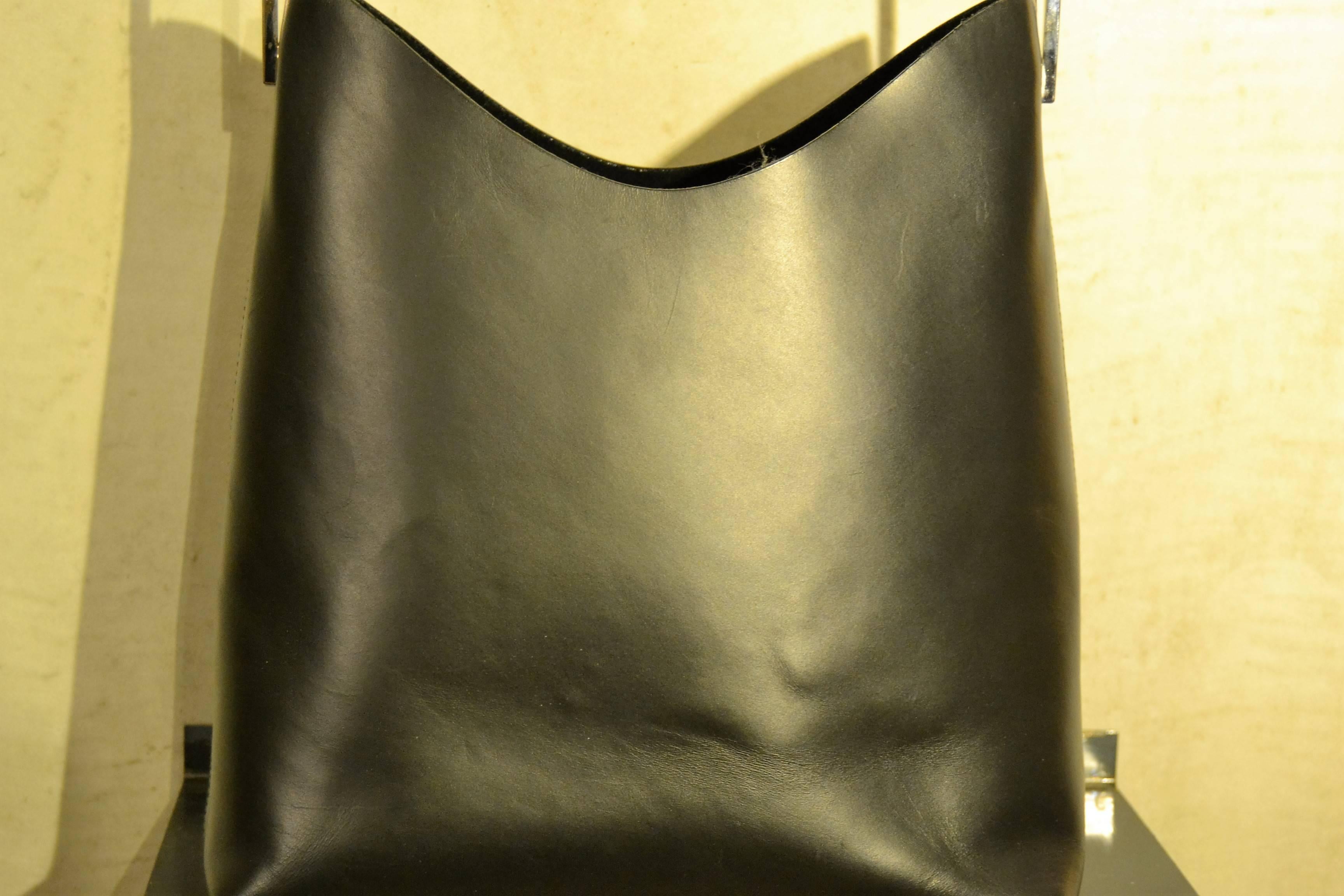 Black 2000s Gucci black leather bag