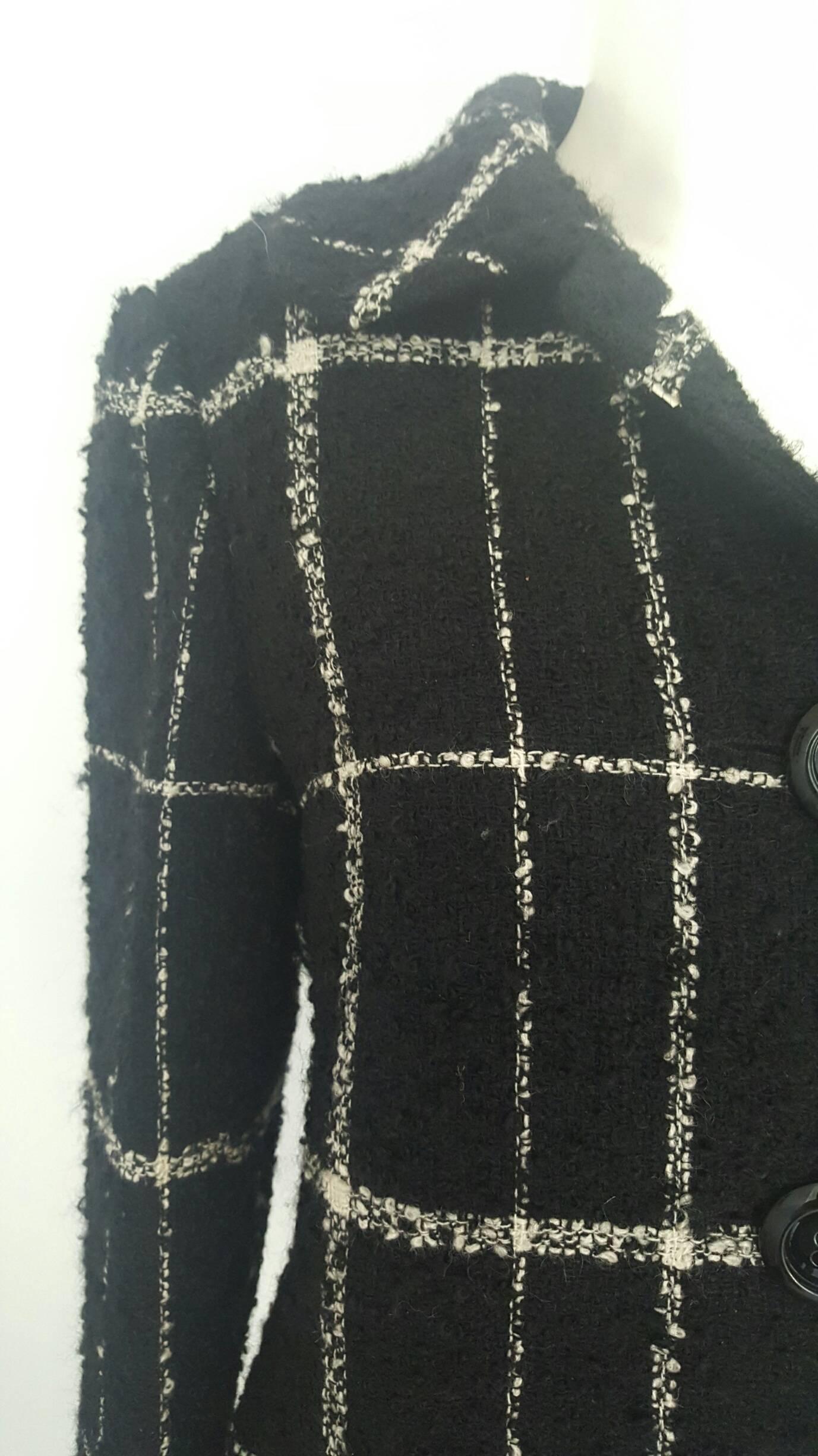 1980s Moschino Cheap & Chic Black & White coat In Excellent Condition In Capri, IT