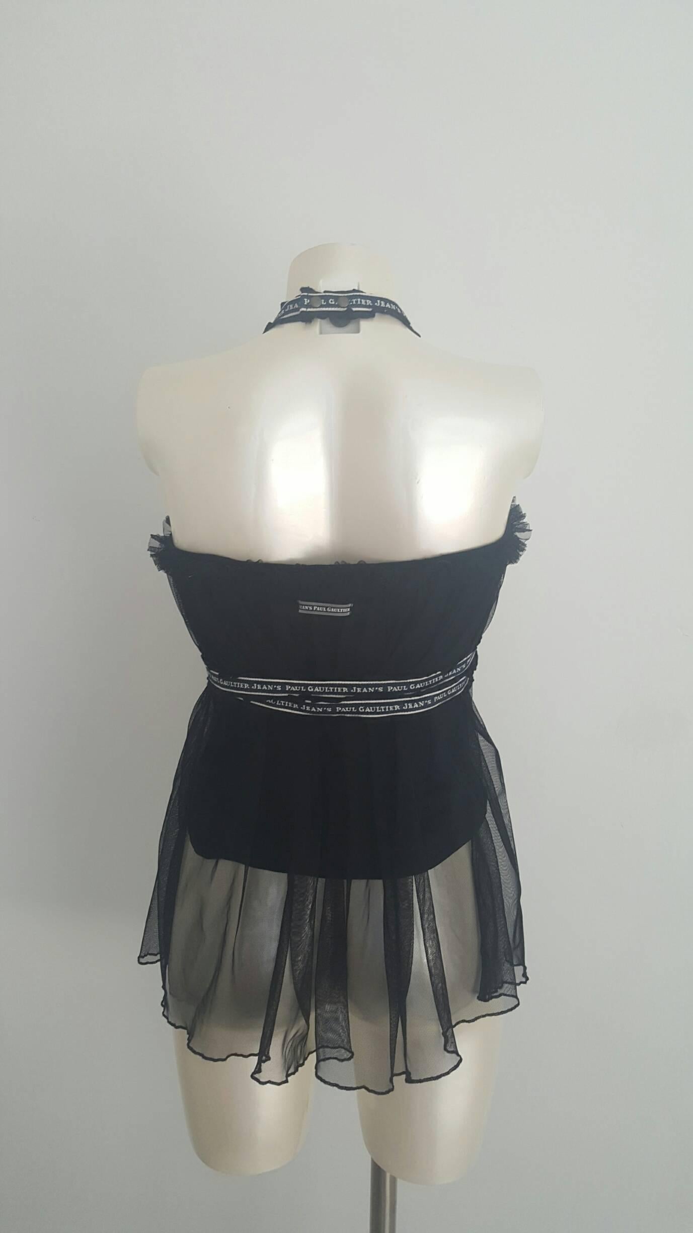 Women's 1990s Jean Paul Gaultier black top